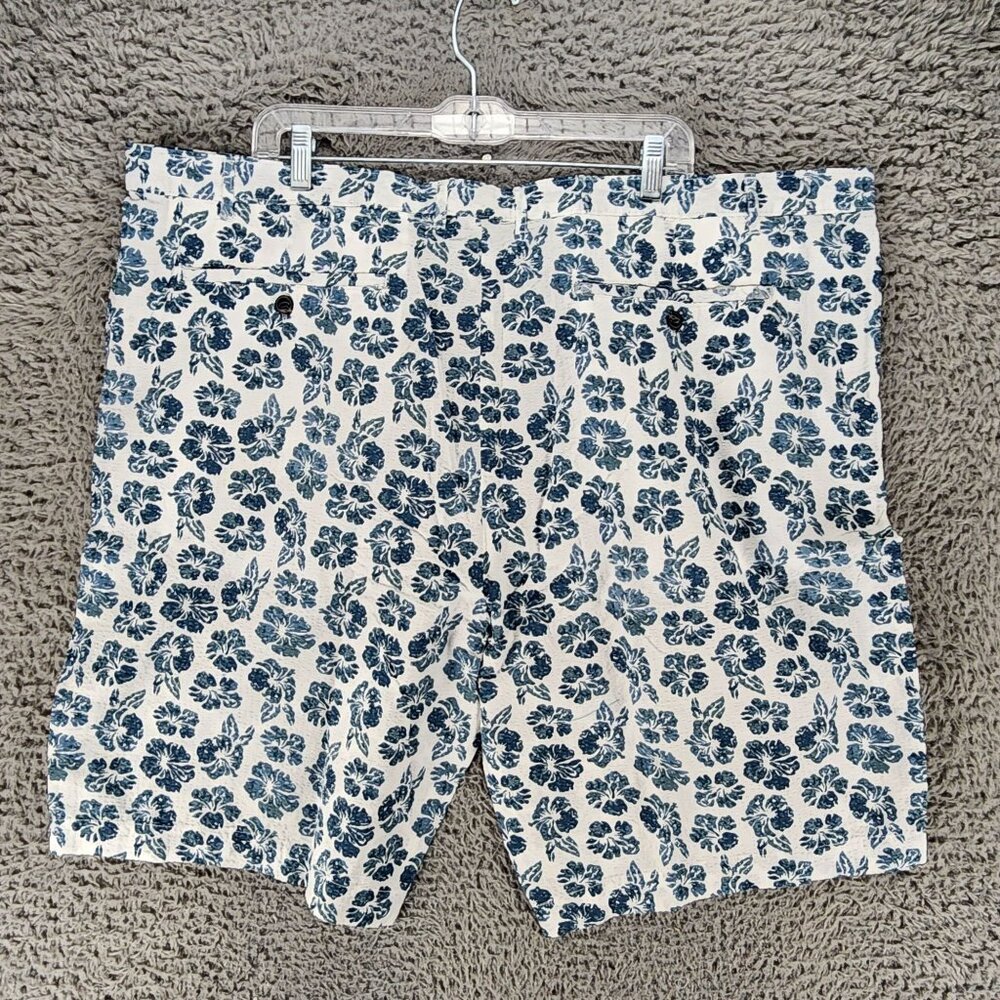 Jachs Shorts Mens 44 White & Blue Floral Print Mid Rise Flat Front *NWT* - Picture 9 of 12